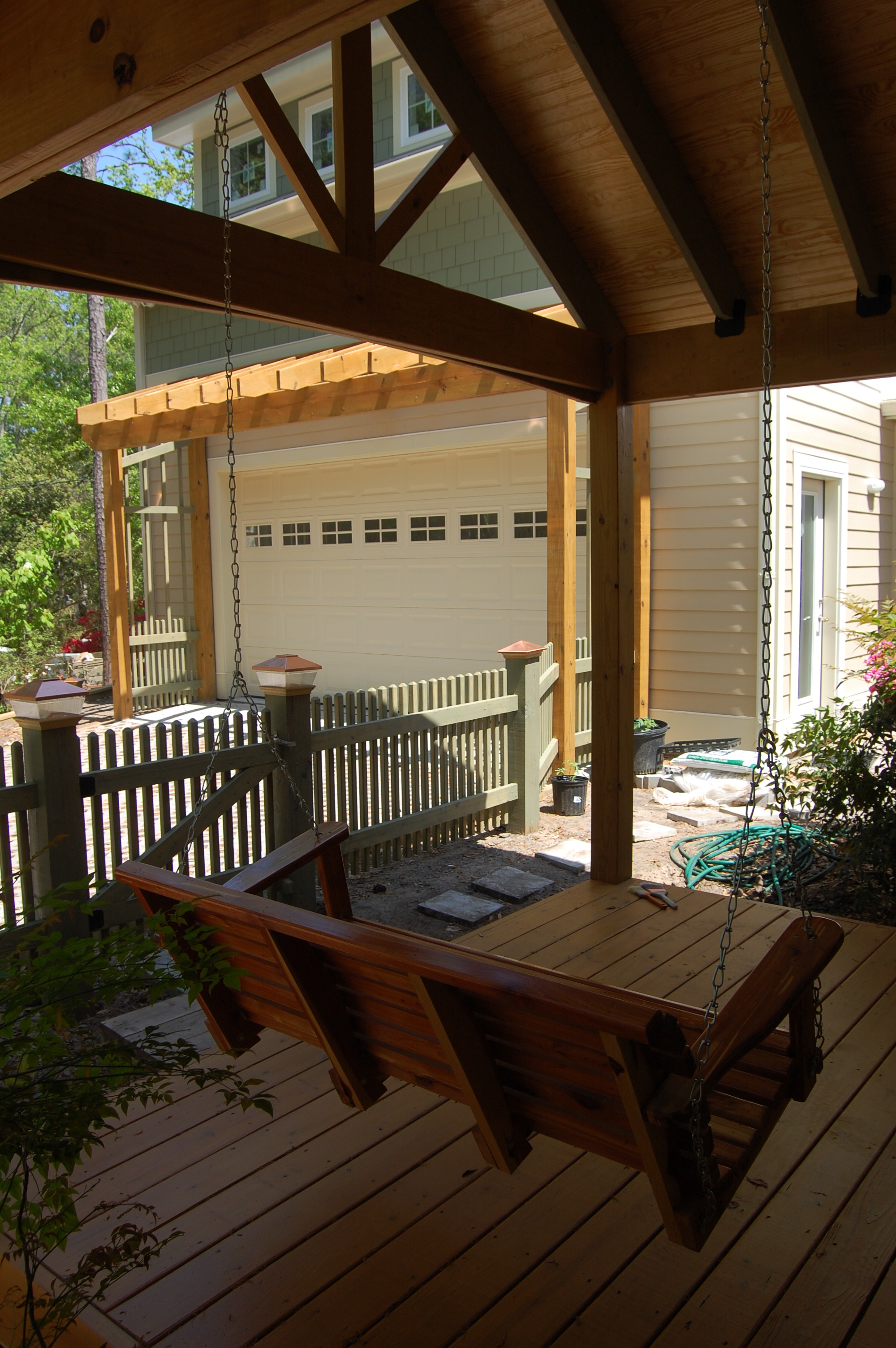 New front porch and garage addition